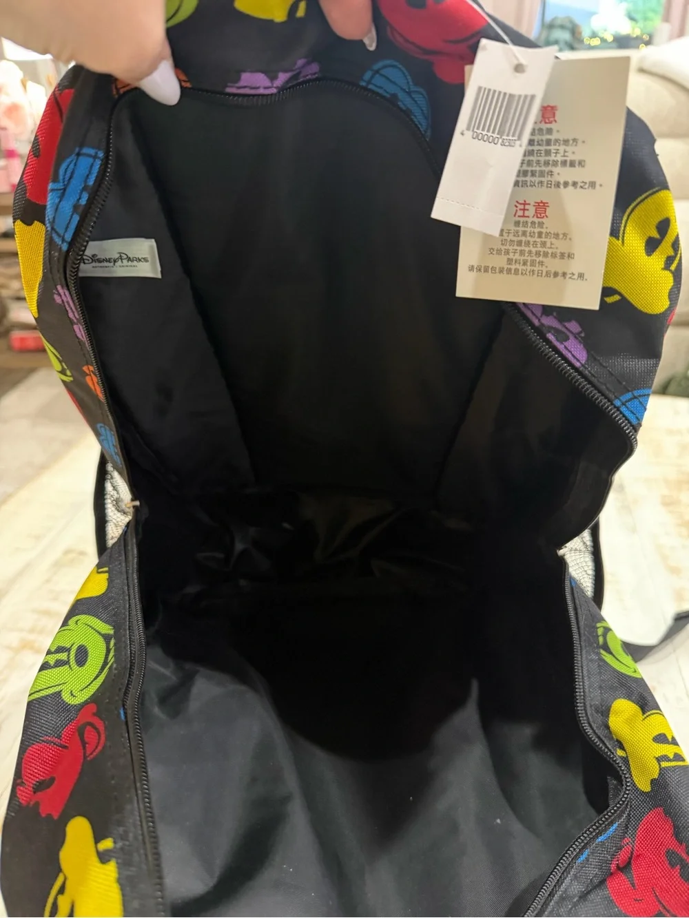 Disneyland Resort Rainbow Silhouette Mickey Mouse Face Multi-Pocket Backpack